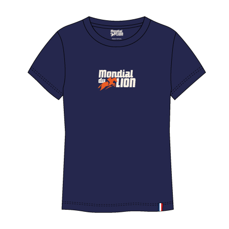 T-shirt Mondial du Lion Logo Mixte Bleu Marine