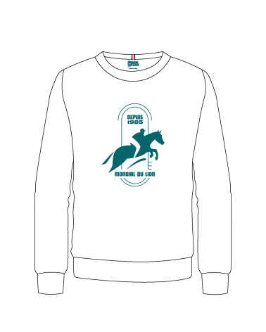 Sweat Col Rond Mondial du Lion Capsule Mixte Blanc