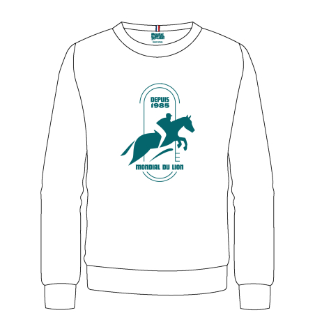 Sweat Col Rond Mondial du Lion Capsule Mixte Blanc
