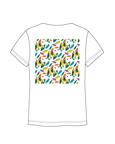 T-shirt Mondial du Lion Pattern Mixte Blanc