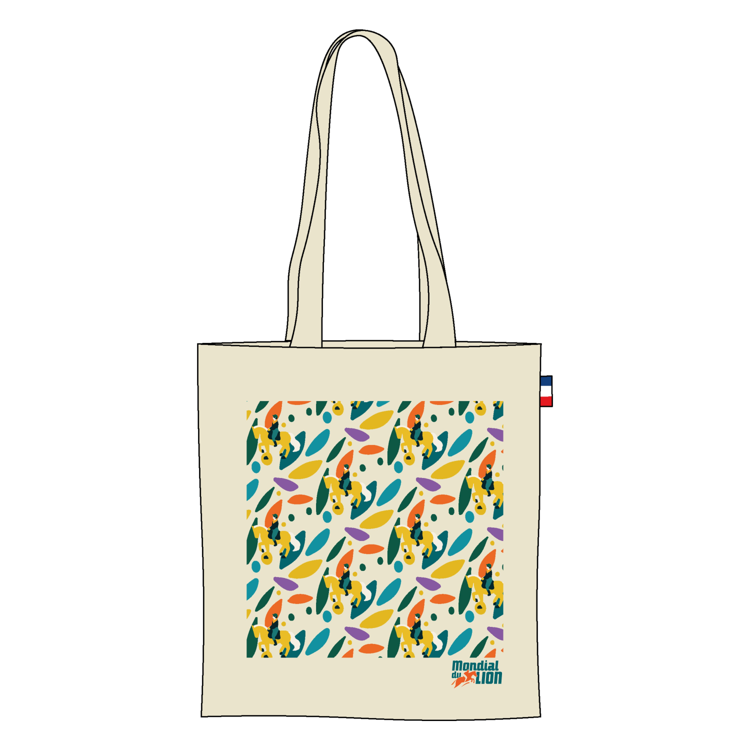 Tote Bag Mondial du Lion Pattern