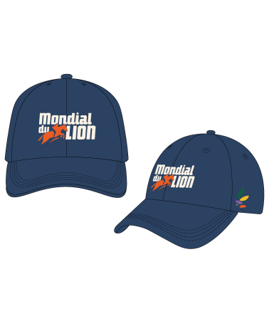 Casquette Mondial du Lion Logo Feuilles Bleu Jean