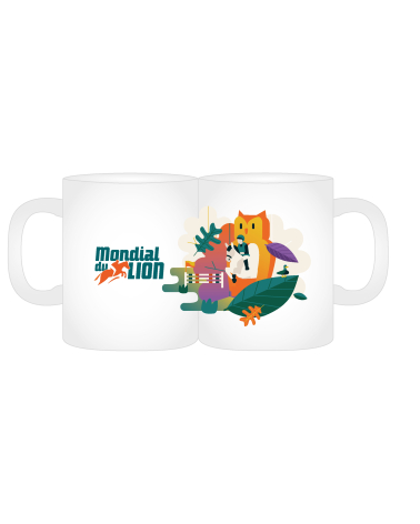 Mug Mondial du Lion Circle Blanc