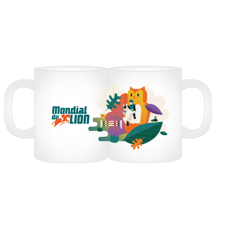 Mug Mondial du Lion Circle Blanc