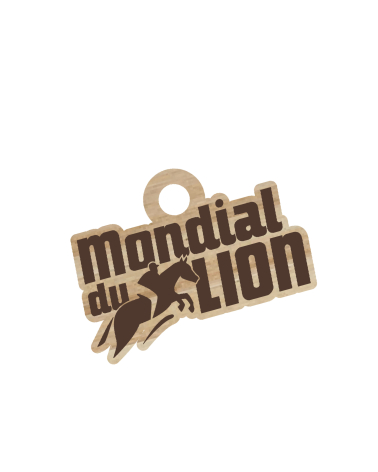 Magnet Mondial du Lion Logo Bois