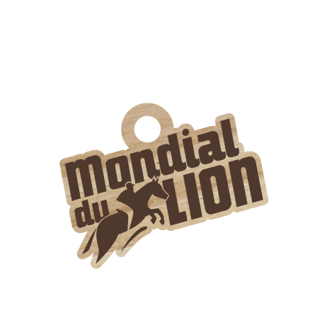 Magnet Mondial du Lion Logo Bois