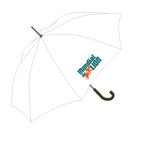 Parapluie Mondial du Lion Logo Blanc