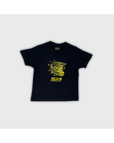 T-shirt Speedway Yellow Helmet Kid Black