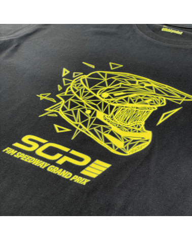 T-shirt Speedway YELLOW HELMET Mixte Noir