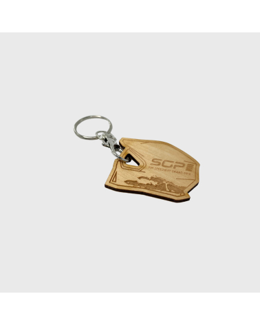 Wooden keychain  Speedway Black Helmet