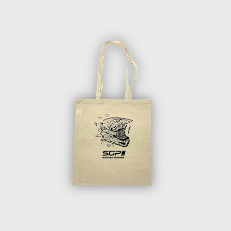 Tote Bag Speedway BLACK HELMET Naturel
