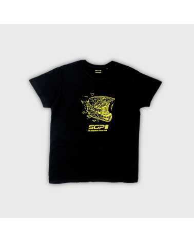 T-shirt Speedway Yellow Helmet Unisex Black