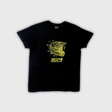 T-shirt Speedway YELLOW HELMET Mixte Noir