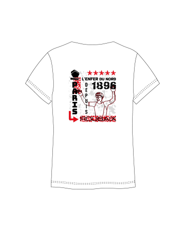 T-shirt Paris Roubaix Victoire Mixte Blanc