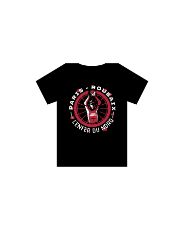 T-shirt Paris Roubaix Trophée Enfant Noir