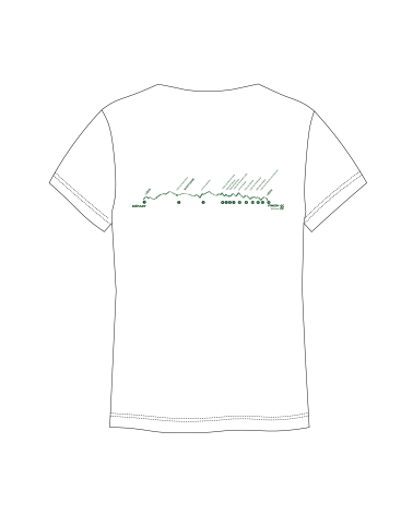 T-shirt Liège Bastogne Liège Parcours 2025 Mixte Blanc