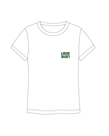T-shirt Liège Bastogne Liège Parcours 2025 Mixte Blanc