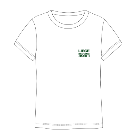 T-shirt Liège Bastogne Liège Parcours 2025 Mixte Blanc