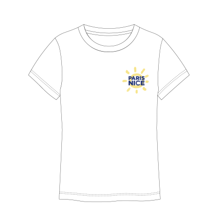 T-shirt Paris Nice Aquarelle Mixte Blanc