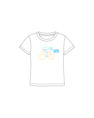 T-shirt Paris Nice Géométrique Enfant Blanc