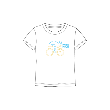 T-shirt Paris Nice Géométrique Enfant Blanc