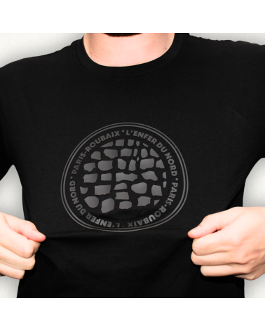 T-shirt Paris Roubaix Black Circle Mixte Noir