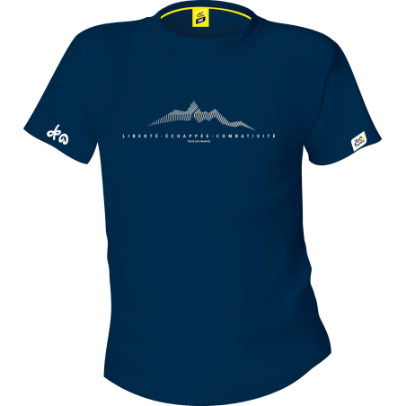 T-shirt Tour de France Montagne Bleu Mixte