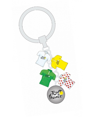 Porte-Clés Tour de France 4 Maillots Breloque